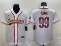 Men's Washington Commanders Chase Young #99 White Game Jersey1 Joint Edition