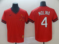 Men's St. Louis Cardinals Yadier Molina #4 Red Stitched Jersey1