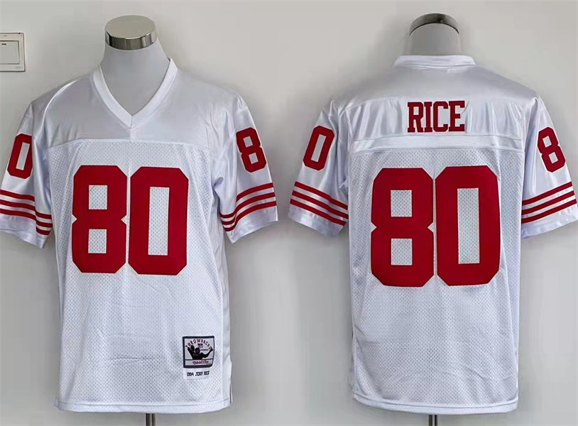 Men's San Francisco 49ers Jerry Rice  White Legacy Replica Jersey1