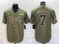 Men's Atlanta Braves Dansby Swanson #7 Brown Replica Player Jersey1