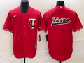 Men's Minnesota Twins Red Alternate Replica Team Logo Jersey1