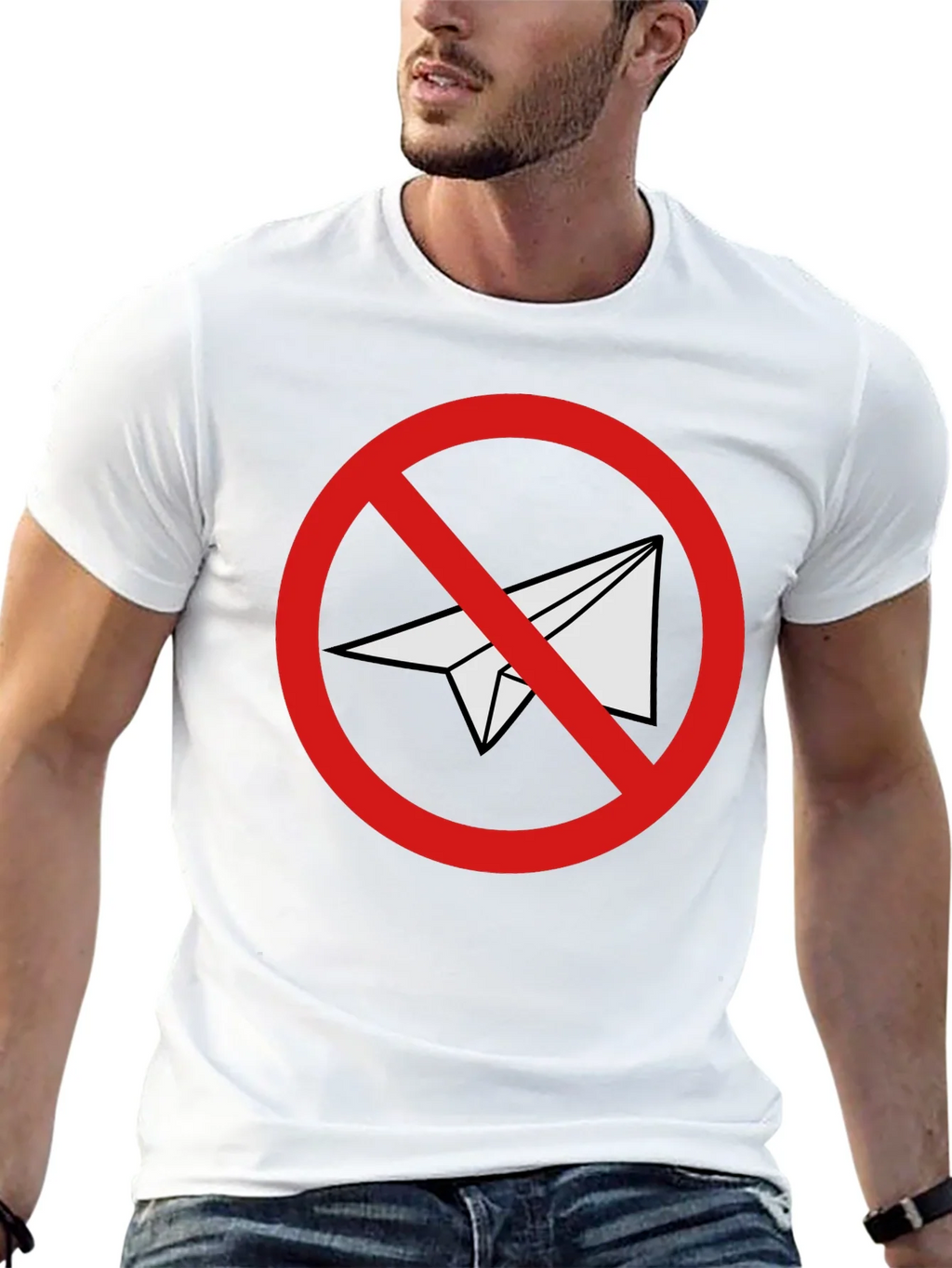 Black No Telegram Graphic T-Shirt