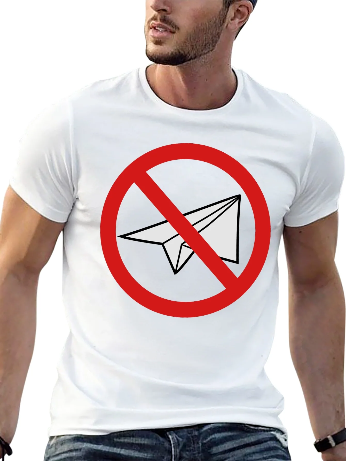 Black No Telegram Graphic T-Shirt