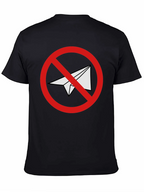 Black No Telegram Graphic T-Shirt