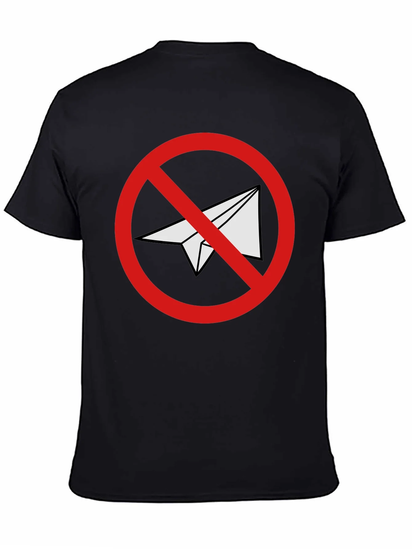 Black No Telegram Graphic T-Shirt