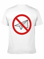 Black No Telegram Graphic T-Shirt
