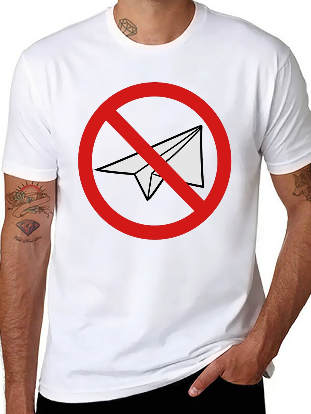 Black No Telegram Graphic T-Shirt
