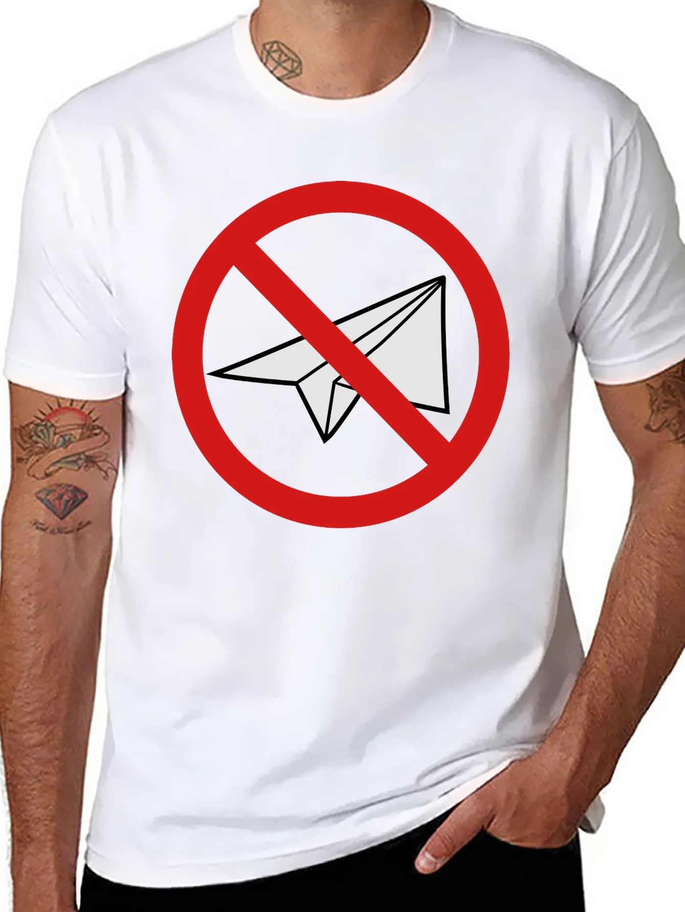 Black No Telegram Graphic T-Shirt