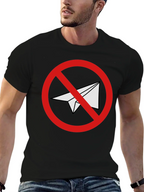 Black No Telegram Graphic T-Shirt