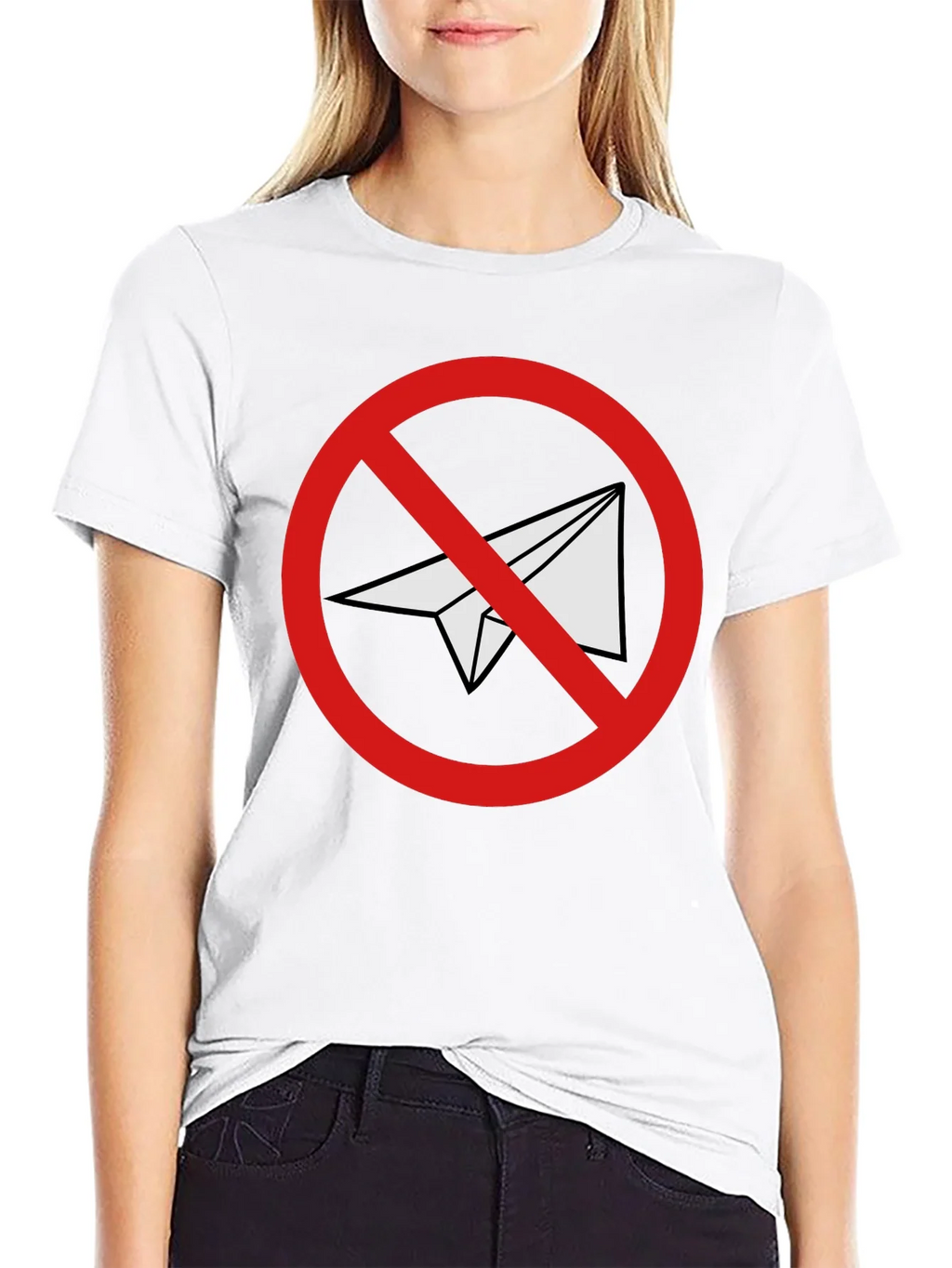 Black No Telegram Graphic T-Shirt