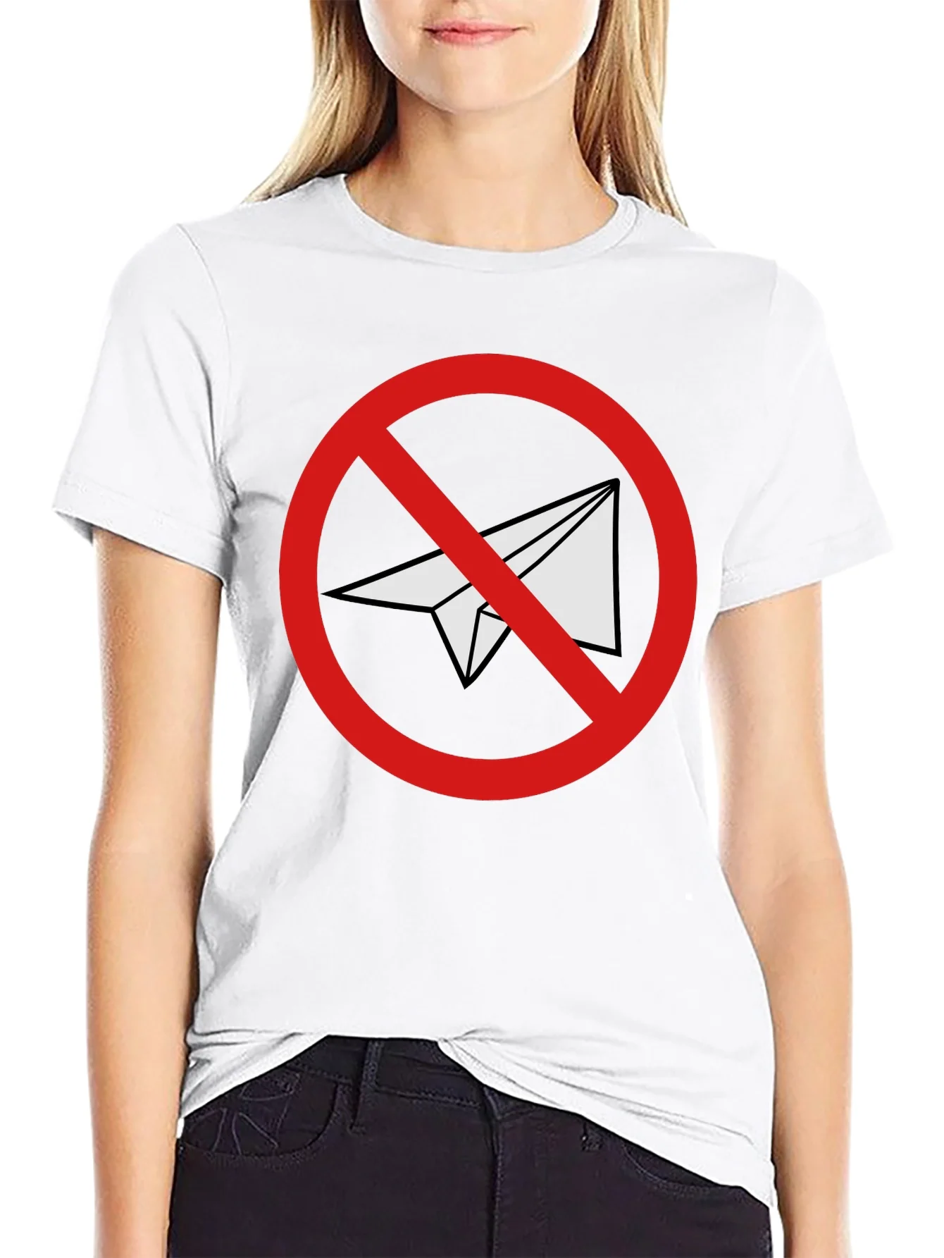 Black No Telegram Graphic T-Shirt