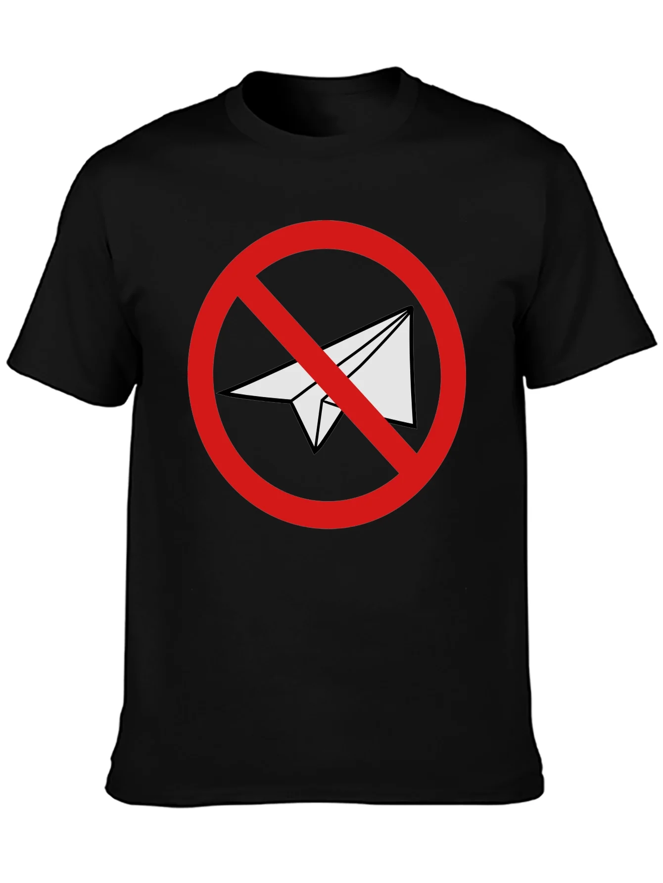 Black No Telegram Graphic T-Shirt