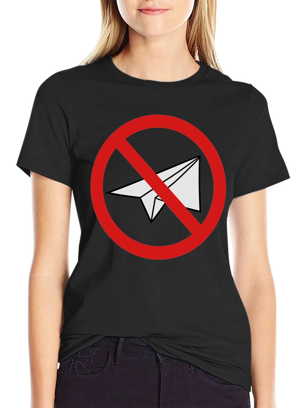 Black No Telegram Graphic T-Shirt