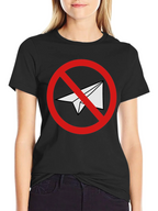 Black No Telegram Graphic T-Shirt
