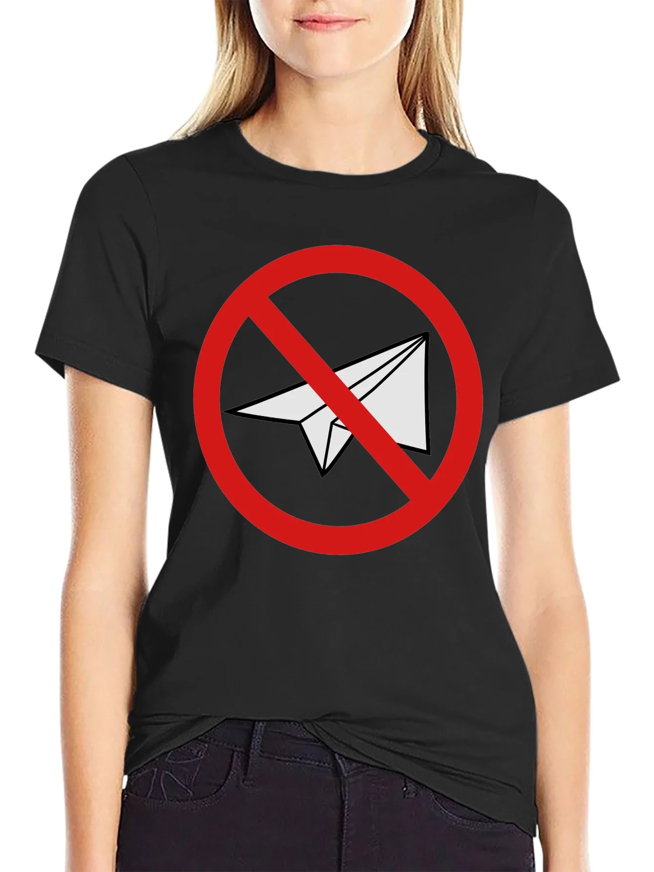 Black No Telegram Graphic T-Shirt
