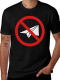 Black No Telegram Graphic T-Shirt