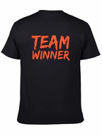 Team Winner Graphic Tee - Black Cotton T-Shirt