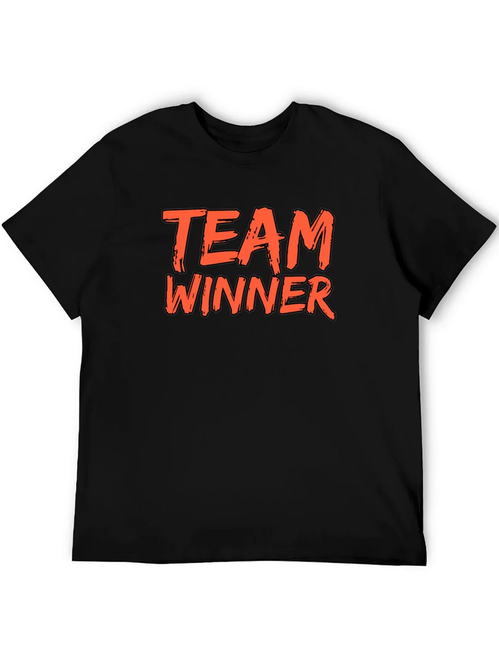 Team Winner Graphic Tee - Black Cotton T-Shirt