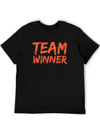 Team Winner Graphic Tee - Black Cotton T-Shirt
