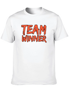 Team Winner Graphic Tee - Black Cotton T-Shirt