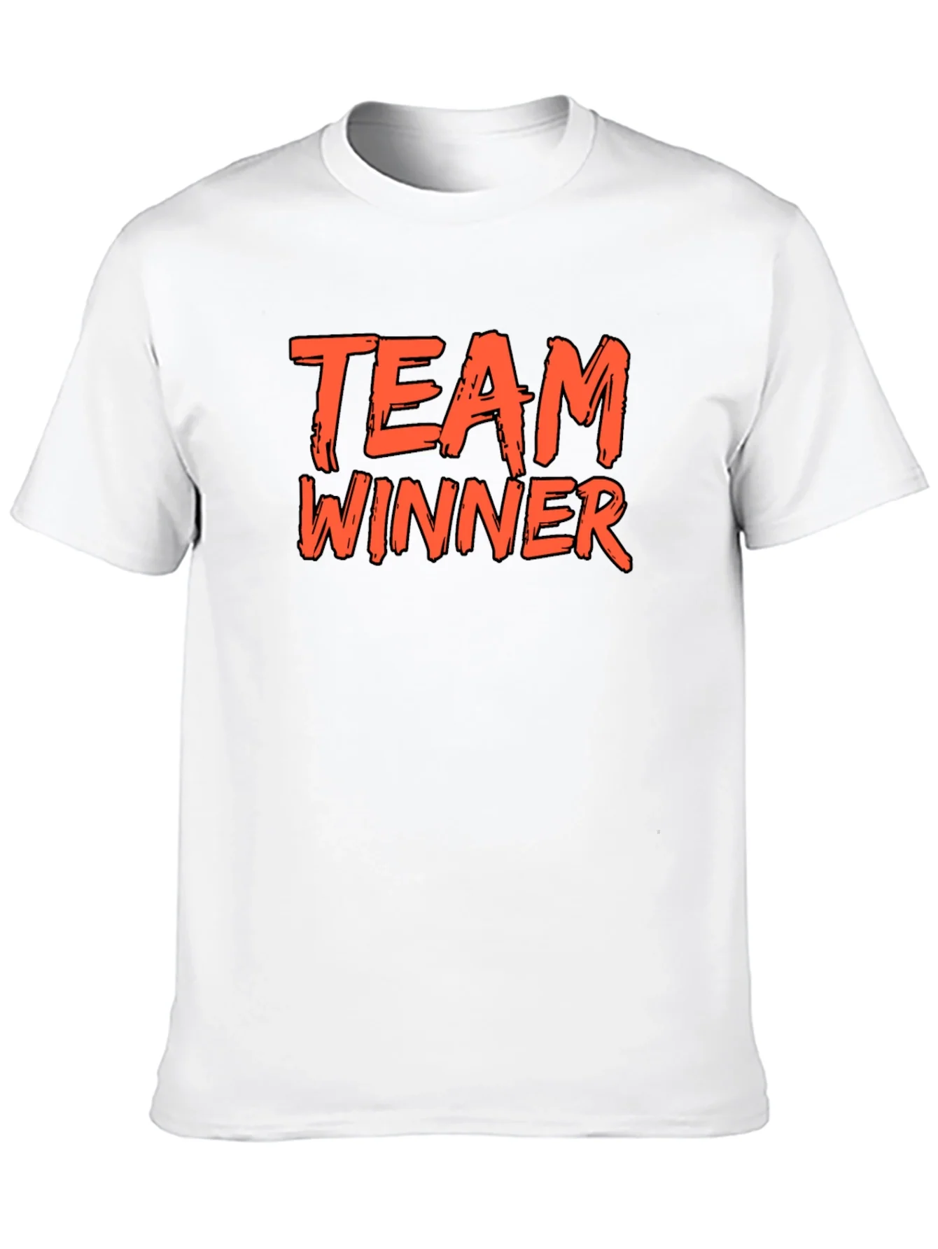 Team Winner Graphic Tee - Black Cotton T-Shirt