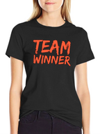 Team Winner Graphic Tee - Black Cotton T-Shirt