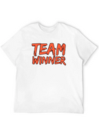 Team Winner Graphic Tee - Black Cotton T-Shirt