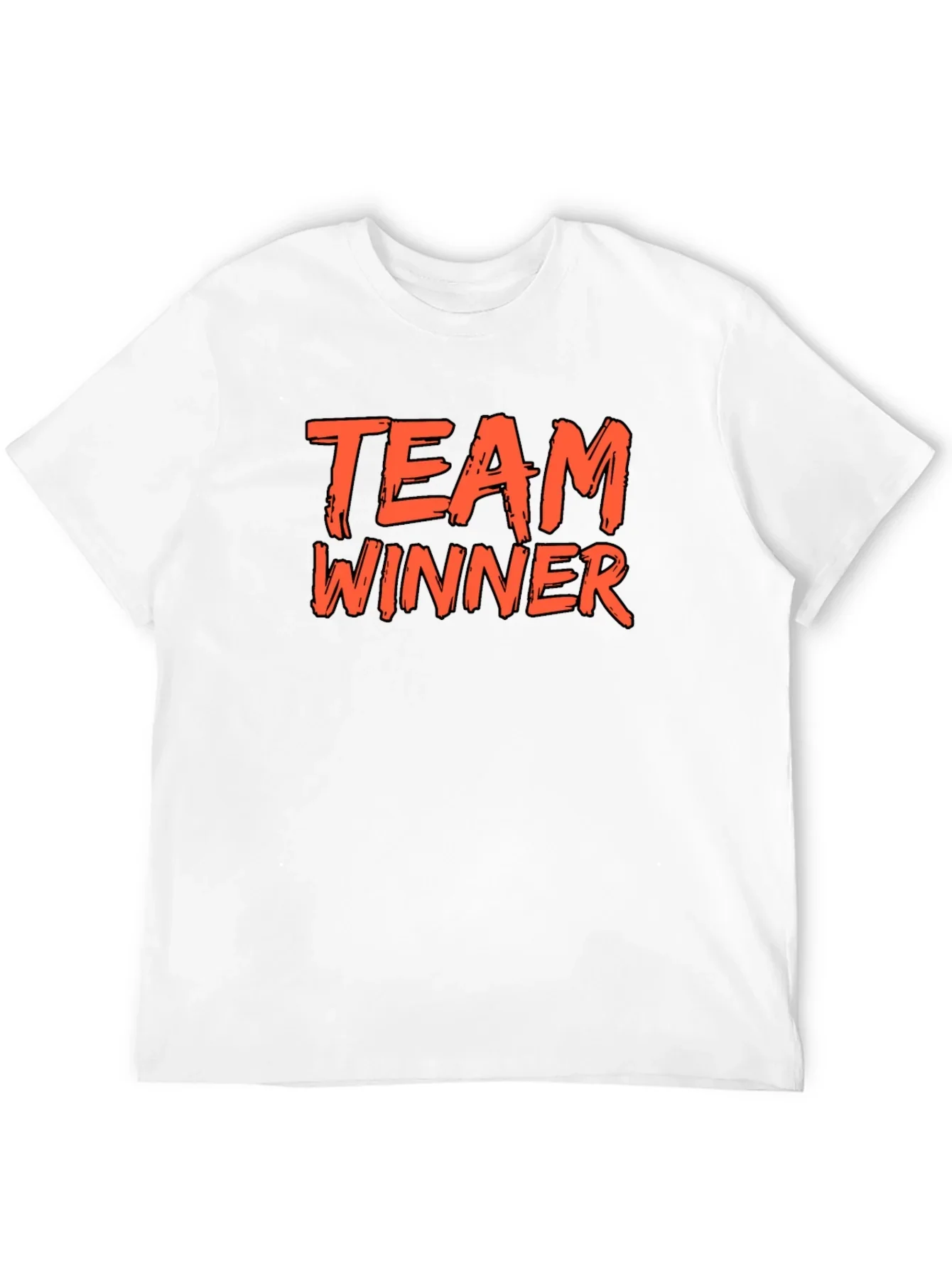 Team Winner Graphic Tee - Black Cotton T-Shirt