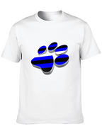 Cool Paw Print Graphic T-Shirt - Black