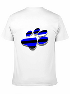 Cool Paw Print Graphic T-Shirt - Black
