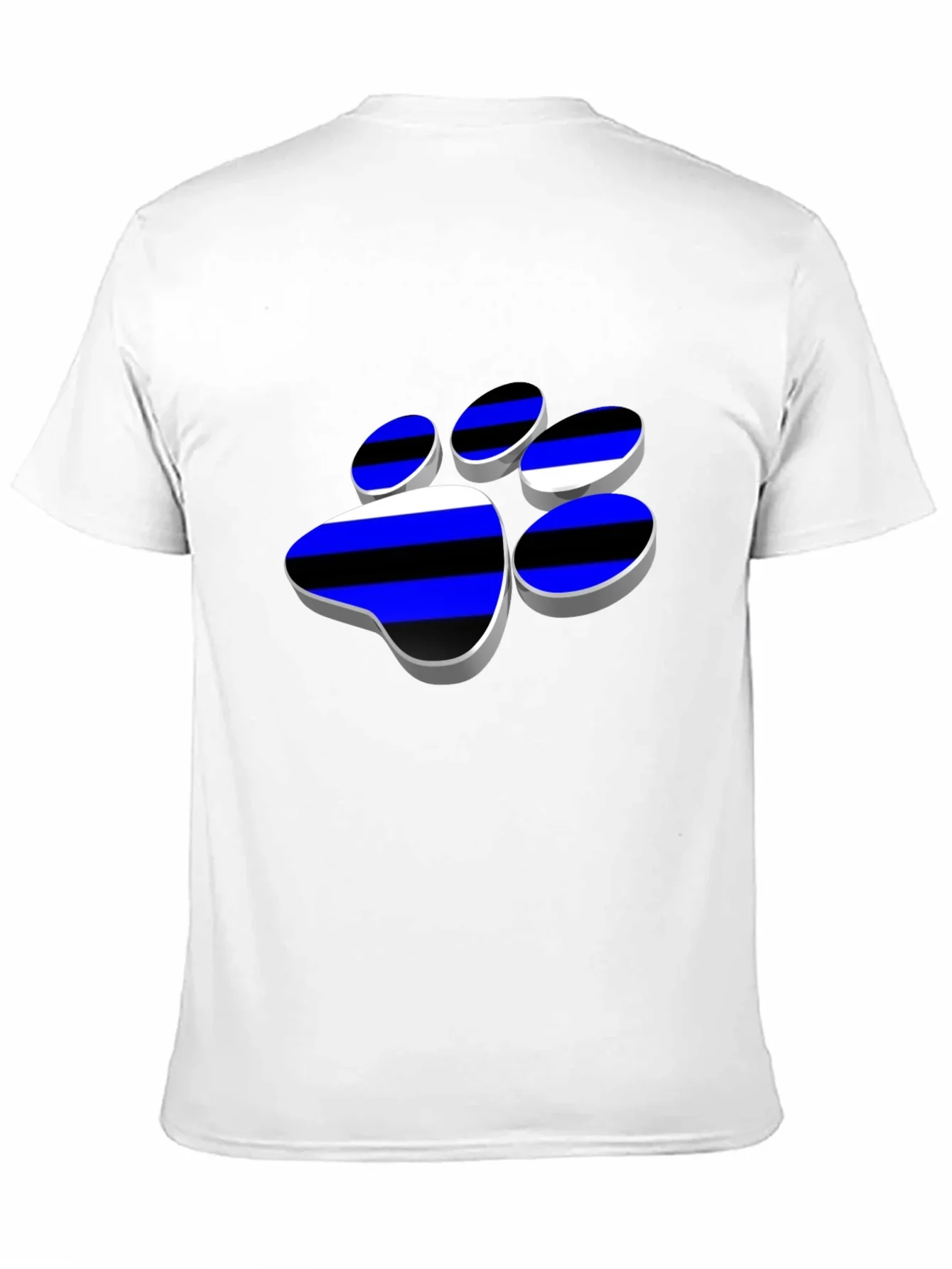 Cool Paw Print Graphic T-Shirt - Black