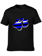 Cool Paw Print Graphic T-Shirt - Black