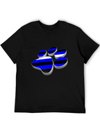Cool Paw Print Graphic T-Shirt - Black