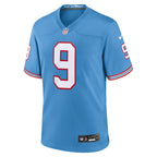 Steve McNair Tennessee Titans Nike Oilers Throwback Retired   Game Jersey - Light Blue