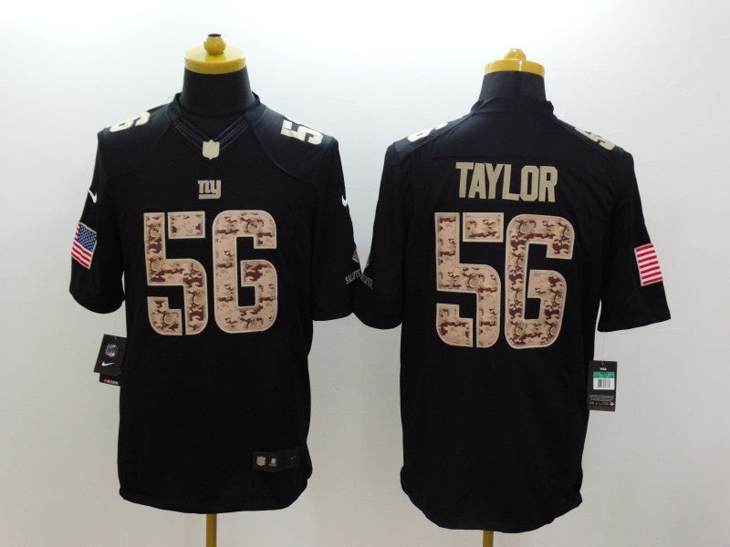 Men's New York Giants Lawrence Taylor #56 Black Game Player Jersey1