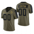 Custom1 Minnesota Vikings Olive 2021 Salute To Service Limited Football Jerseys