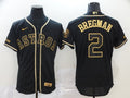 Men's Houston Astros Alex Bregman #2 Black Stitched Jersey1