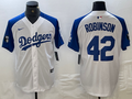 Men's Los Angeles Dodgers Jackie Robinson #42 White Limited Jersey1