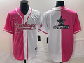 Men's Dallas Cowboys Pink/White Game Jersey1