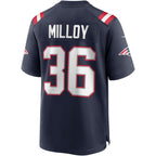 Lawyer Milloy New England Patriots Nike Game Retired   Jersey - Navy