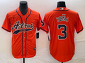 Men's Houston Astros Jeremy Pena #3 Orange Replica Jersey1 Joint Edition