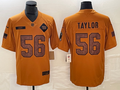 Men's New York Giants Lawrence Taylor #56 Brown 2023 Salute To Service Retired Player Limited Jersey1