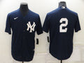 Men's New York Yankees Derek Jeter #2 Navy Replica Player Name Jersey1