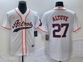 Men's Houston Astros Jose Altuve #27 White Replica Jersey1 Joint Edition