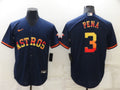 Men's Houston Astros Jeremy Pena #3 Navy Replica Player Jersey1