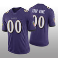 Custom1 Baltimore Ravens Purple Vapor Limited 100th Season Jersey1 Stitched American Football Jerseys