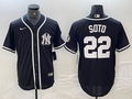 Men's New York Yankees Juan Soto #22 Black Limited Jersey1