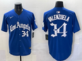 Men's Los Angeles Dodgers Fernando Valenzuela #34 Royal Alternate Game Jersey