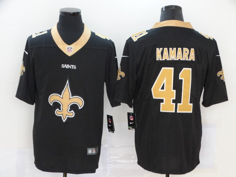 Men's New Orleans Saints #41 Alvin Kamara Black Game Jersey1