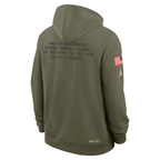 Men's Tampa Bay Buccaneers Nike Olive 2025 Salute to Service Sideline Standard Issue Dri-FIT Hoodie